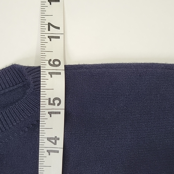 Zara Knit Navy Sweater Tank Top SZ XL - Picture 5 of 7